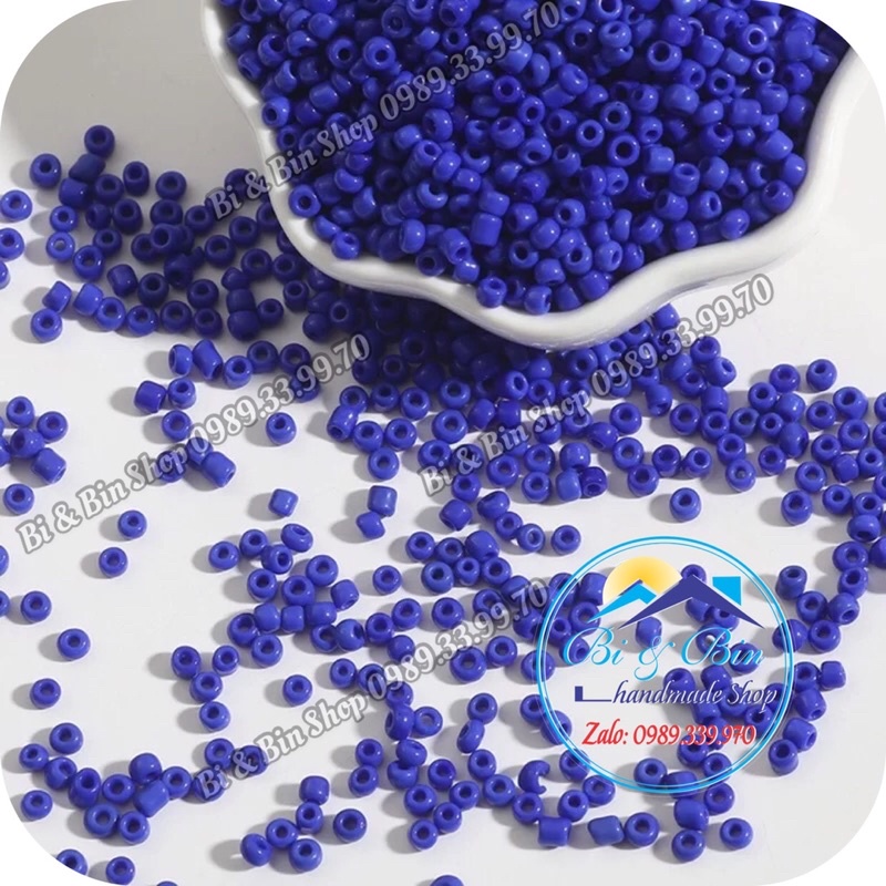 90g Hạt Cườm 2mm Màu Sứ Đính Kết Trang Phục Thời trang