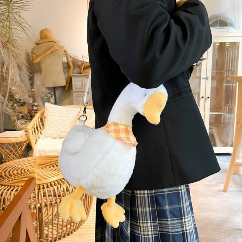 Túi Đeo Chéo Hình Vịt Hoạt Hình Nhồi Bông Ngộ Nghĩnh Đáng Yêu