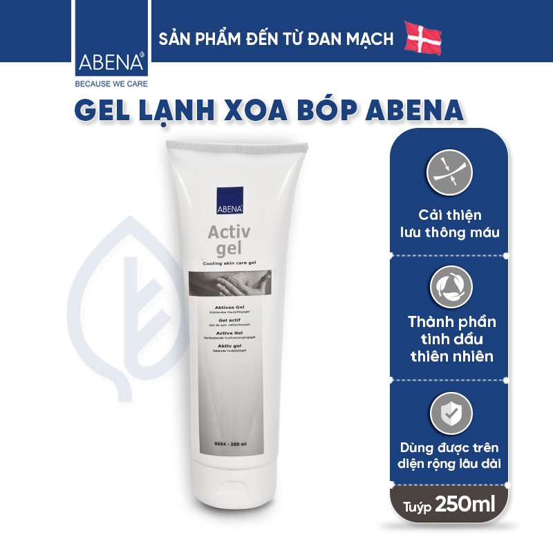 Gel xoa bóp lạnh giảm đau cơ Abena ActivGel Nhập khẩu Đan Mạch 250ml