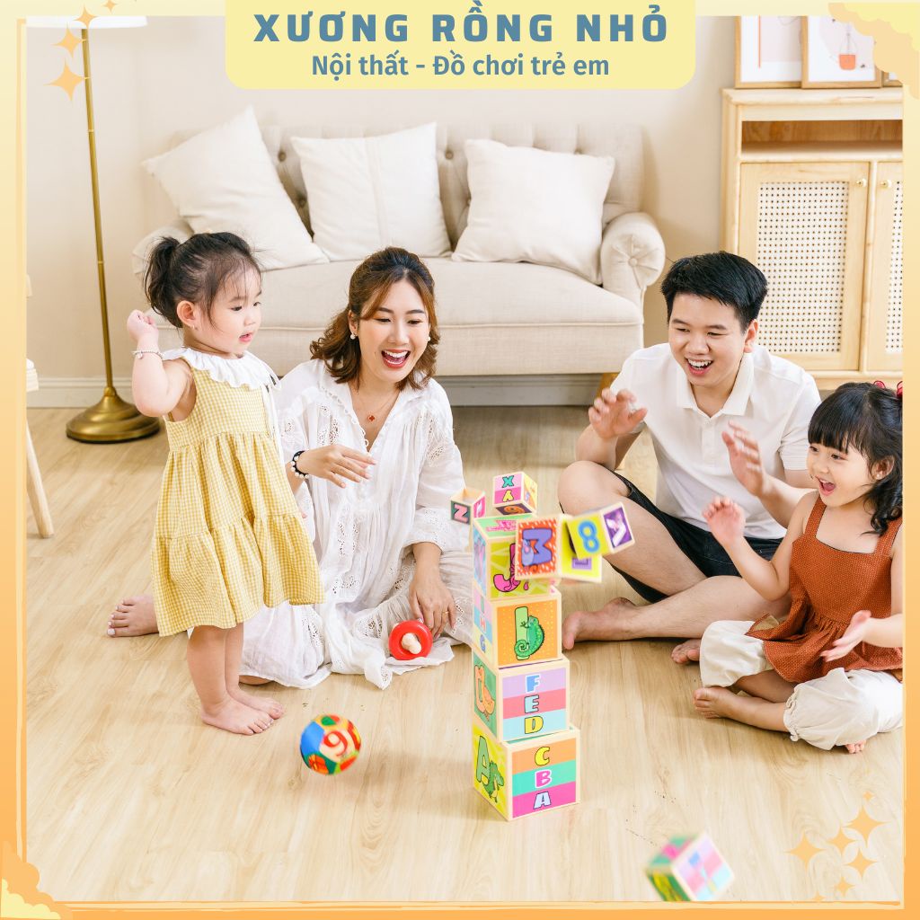 Hộp xếp chồng bụng bự 10 hình khối thú vị, đồ chơi cho bé thông minh, phát triển trí tuệ