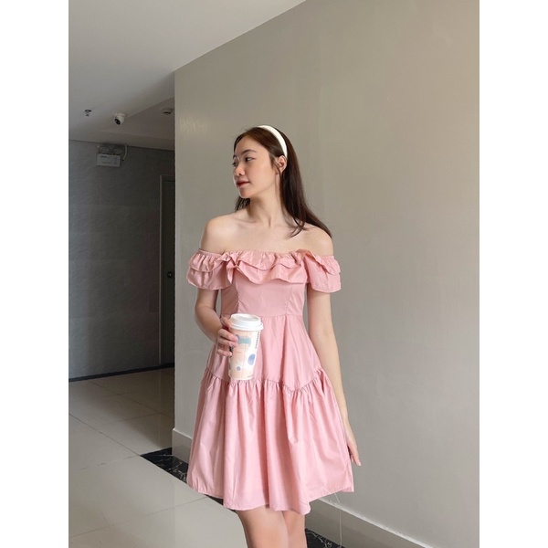 Đầm - váy trễ vai bèo thô 1304