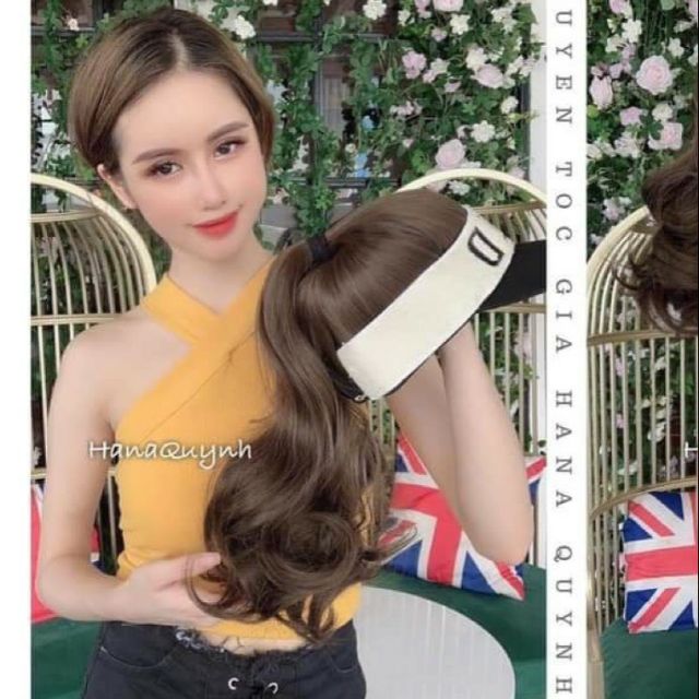 Tóc giả mũ 🤑FREESHIP🤑 Tóc giả mũ xoăn ngẵn chữ love_mã 106