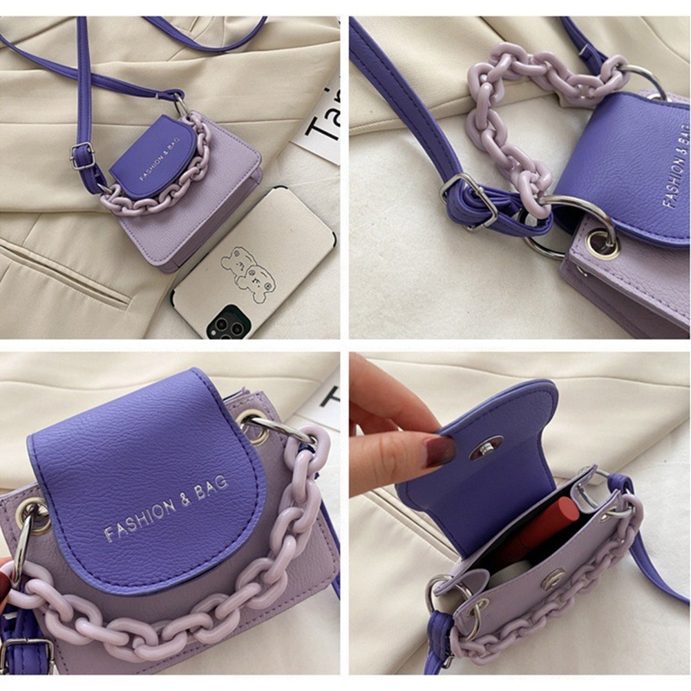 Túi Xách Da Pu Màu Sắc Kẹo Ngọt Xinh Xắn Cho Nữ