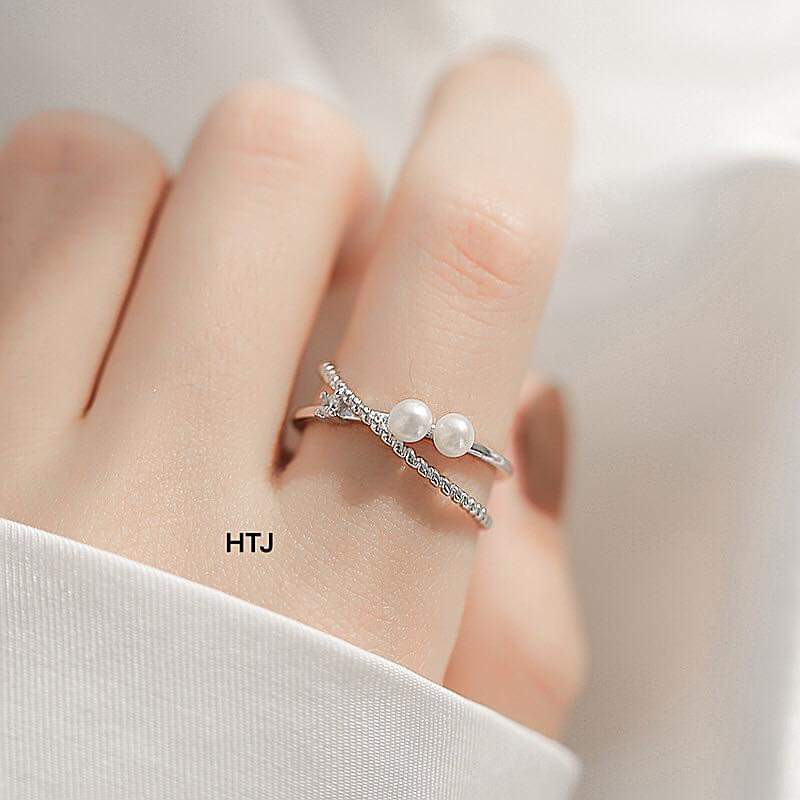 Nhẫn BẠC TA gắn trai thật nước ngọt