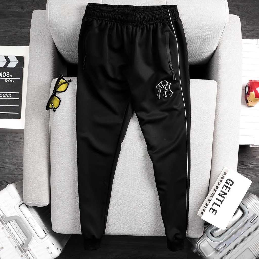 Quần thể thao nam, quần jogger nam FREESHIP  vải poly 2 da cao cấp, dây kéo chống thấm
