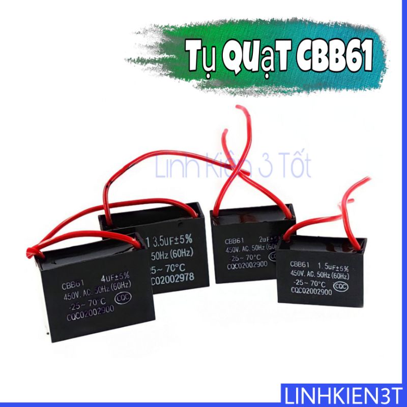 Tụ quạt bàn - quạt treo tường - quạt trần CBB61 50Hz