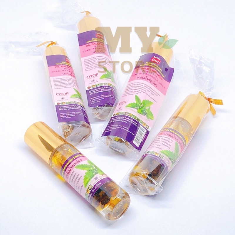 (Chính Hãng) Dầu Lăn Thảo Dược Otop Oil Balm With Herb- Hương Bạc Hà Thái Lan 8cc