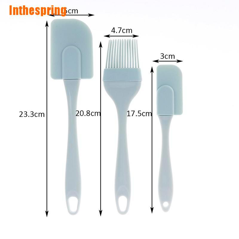 Set 1 / 3 Dụng Cụ Nấu Ăn Chất Liệu Silicon Thiết Kế Tiện Dụng