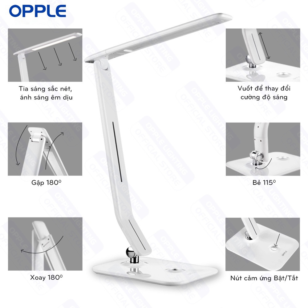 Đèn Bàn OPPLE LED Toranto 7W Dim 4000K - Đèn Học Thông Minh Bảo Vệ Mắt - Hàng Chính Hãng