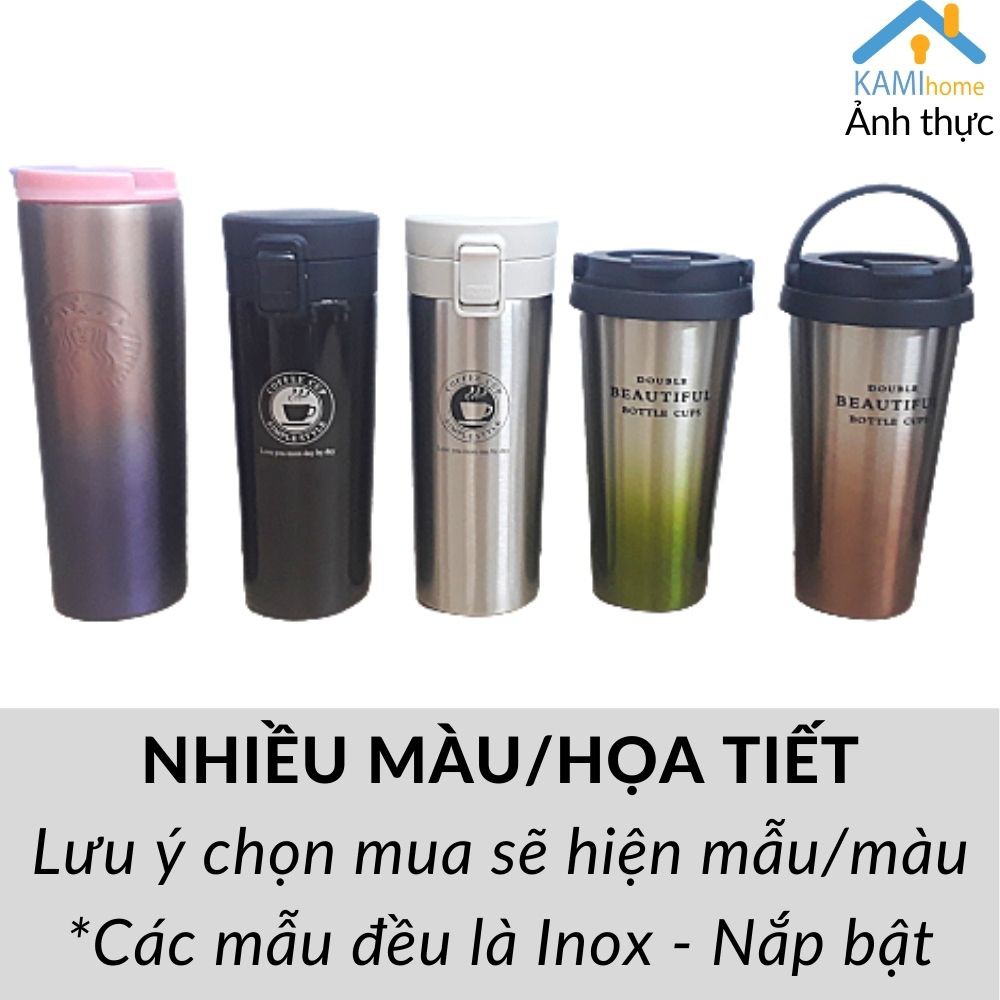 Ly giữ nhiệt Thái Lan Nắp bật 500ml bình cốc inox cao cấp mã 22015.22040.22041