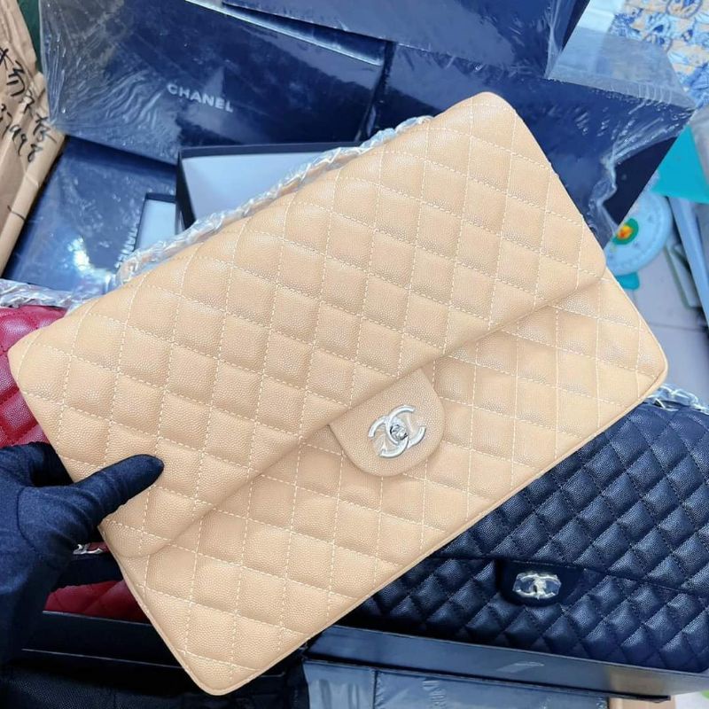 TÚI CÔNG SỞ CHANEO CLASSIC DA CAVIAR  SZ 33 FULL BOX