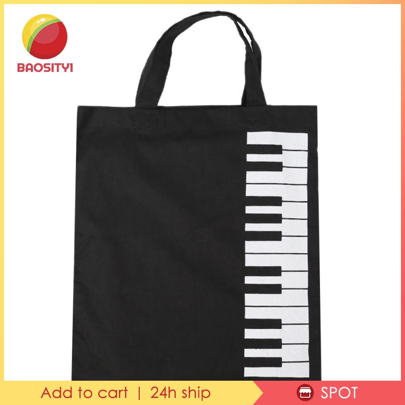 【Hàng sẵn sàng】Túi xách tote hình phím đàn piano