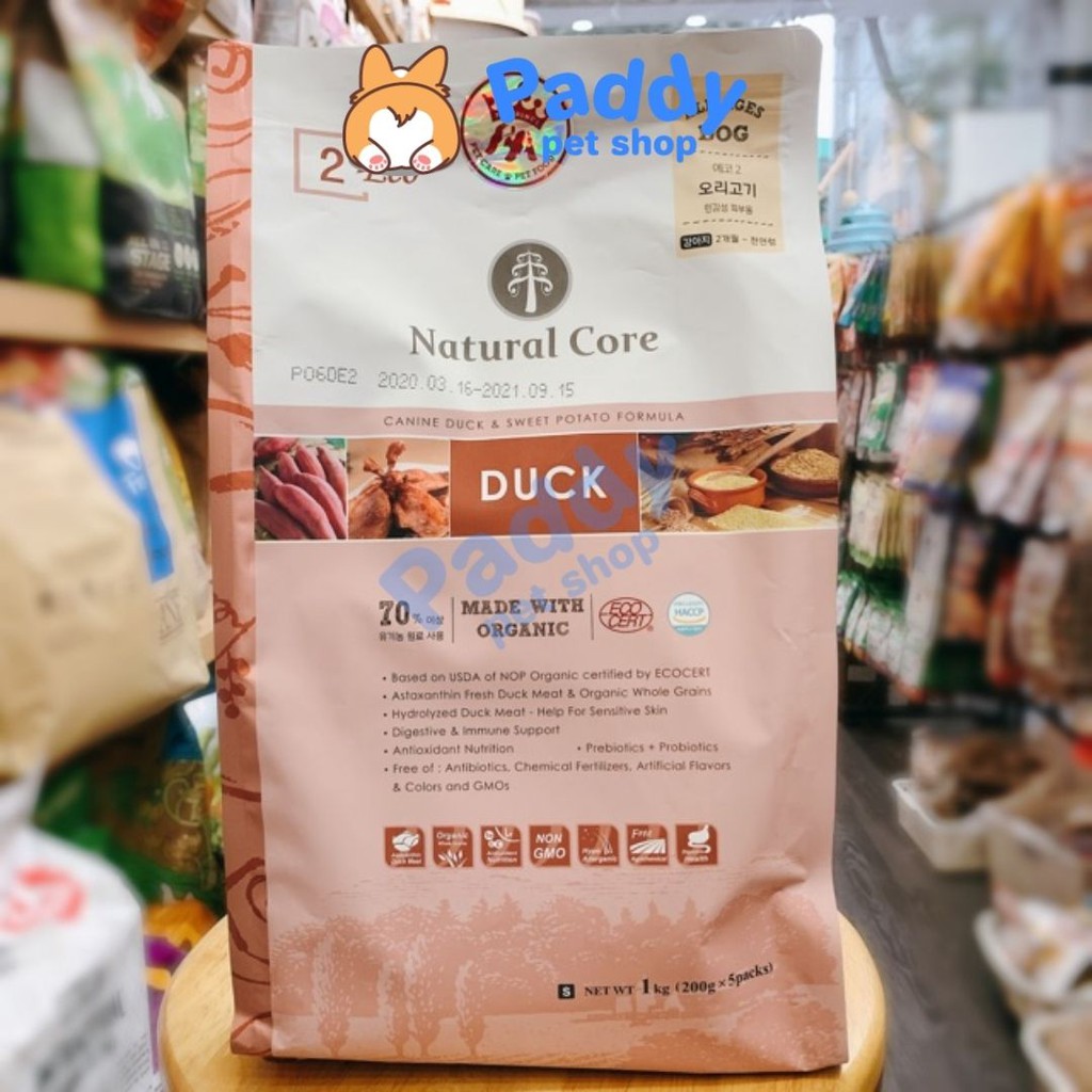Hạt Hữu Cơ Natural Core ECO2 Vị Vịt Cho Chó Mọi Lứa Tuổi