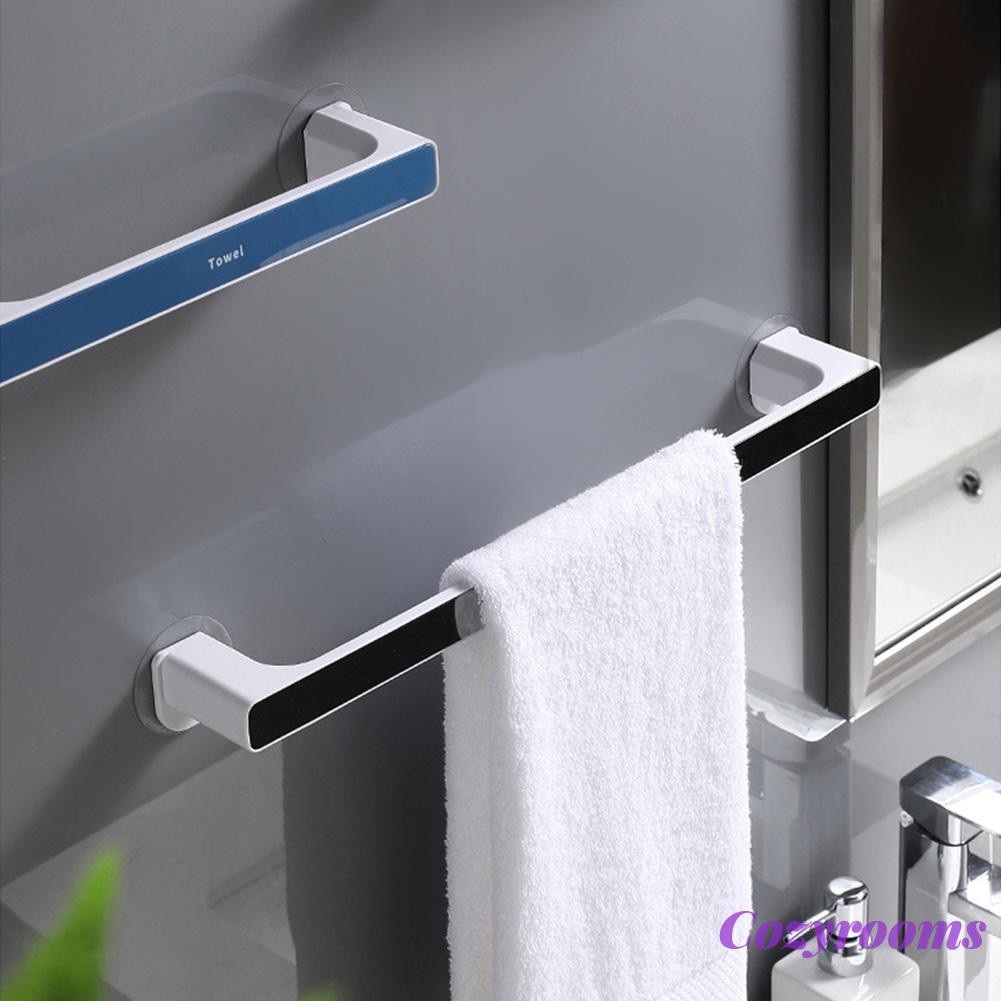 Bathroom Towel Storage Rack PP Punch-free Wall Hanging Shelf Towel Hanger