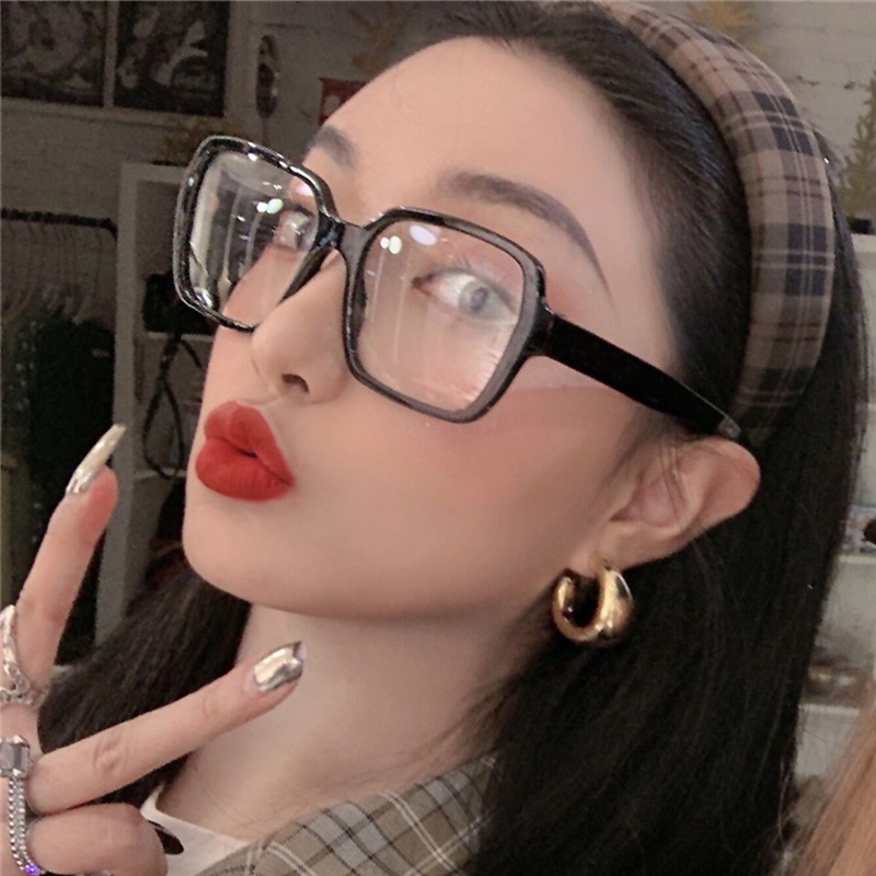 Mắt kính gọng lớn chống ánh sáng xanh phong cách Hàn Quốc thời trang