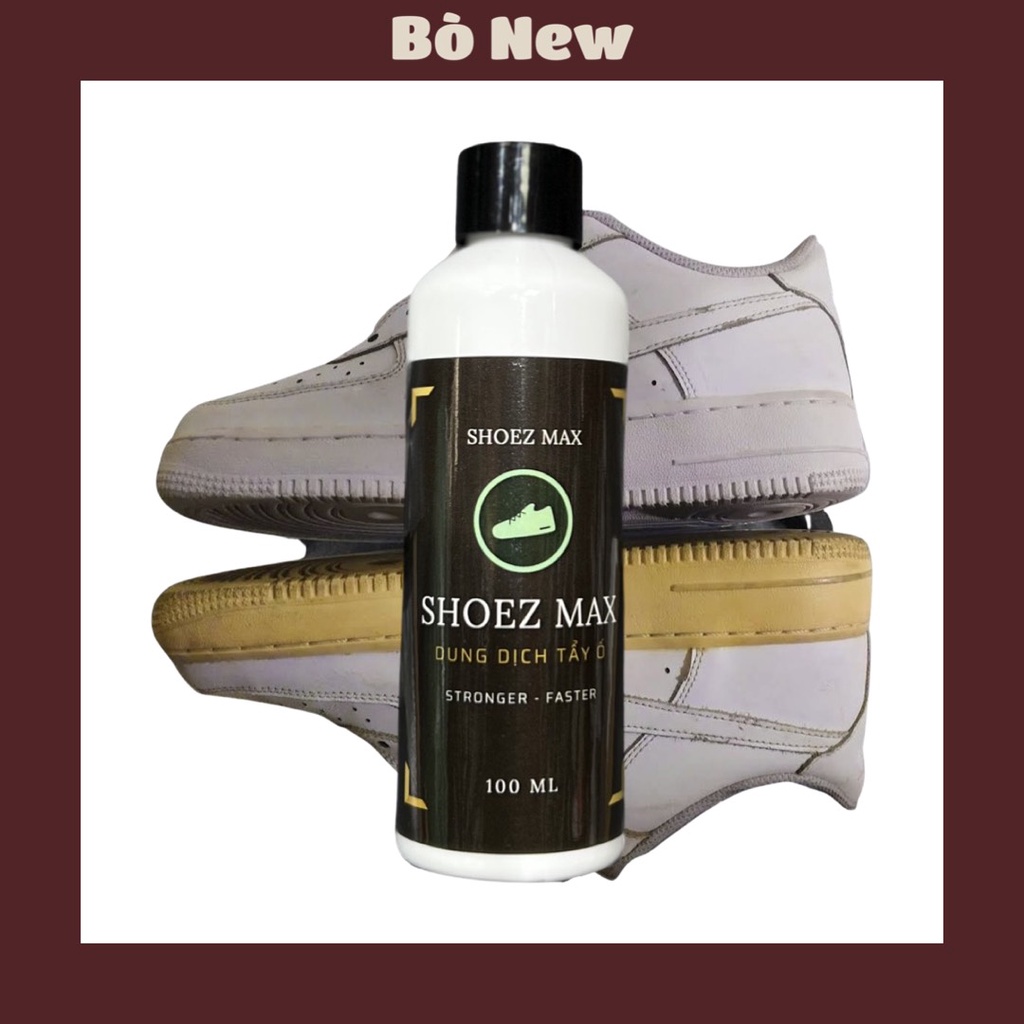 Chai Dung Dịch Tẩy Ố Vàng Đế Giày Lọ Làm Sạch Vệ Sinh Giày Shoez Max 100ML