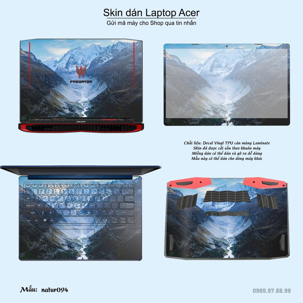 Skin dán Laptop Acer in hình thiên nhiên nhiều mẫu 5 (inbox mã máy cho Shop)