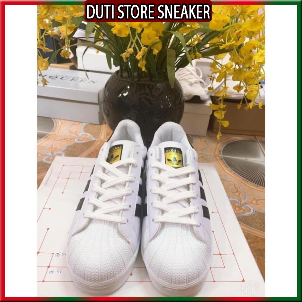 GIày superstar mũi sò màu trắng sọc đen, giày thể thao adidas nam nữ cao cấp sezi 36_43