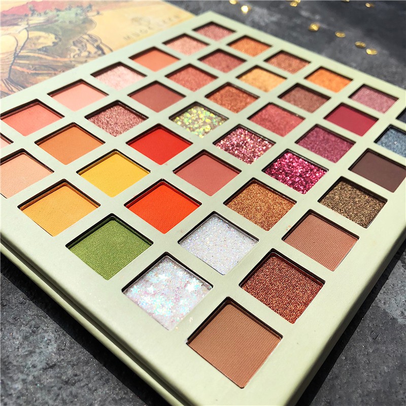 Bảng phấn mắt nhũ lì 42 ô Muge Leen Love Story Eyeshadow Sena Beauty