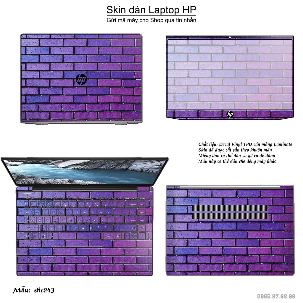 Skin dán Laptop HP in hình Hoa văn sticker _nhiều mẫu 39 (inbox mã máy cho Shop)