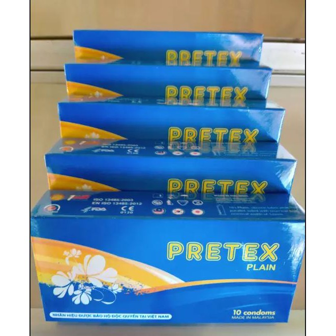 Bao cao su PRETEX PLAIN (Cổ điển) 10 chiếc/hộp