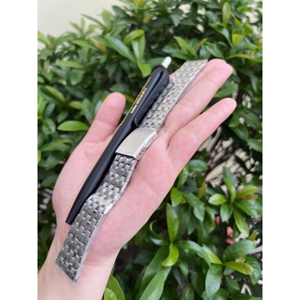 Dây Đeo Đồng Hồ Bằng Thép Không Gỉ Màu Trắng size 20 20mm - mã 003