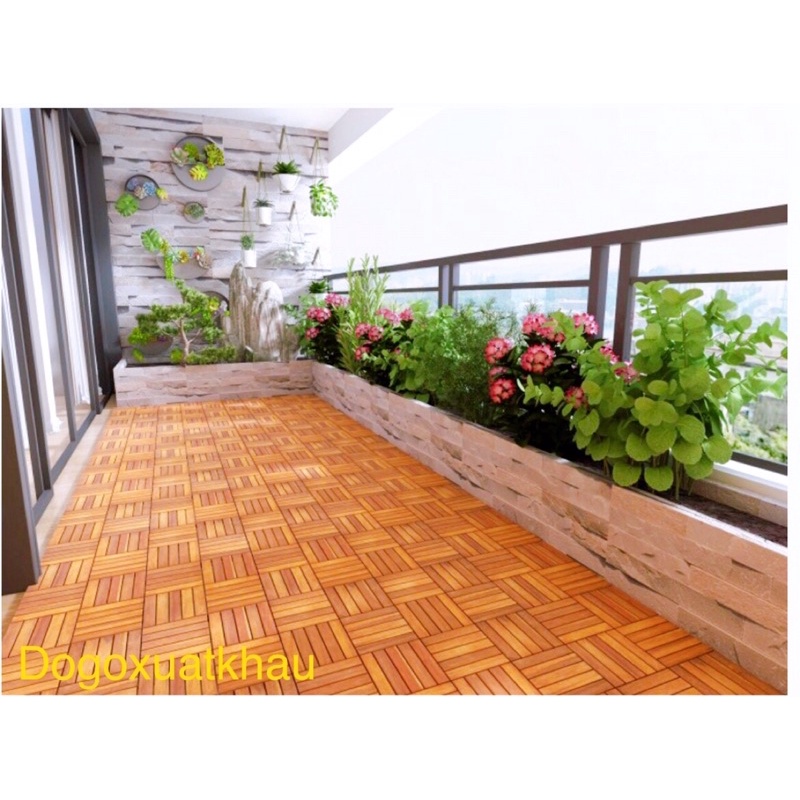 Ván sàn gỗ lót ban công ngoài  trời sân vườn, spa hồ bơi xuất khẩu châu Âu hạng nhất