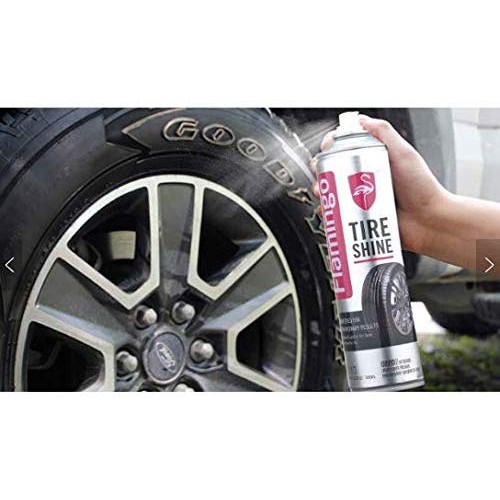 Dung Dịch Làm Bóng Đen Lốp Xe ,Tẩy Sạch Vết Bẩn Lốp Flamingo Tire Shine 500ml