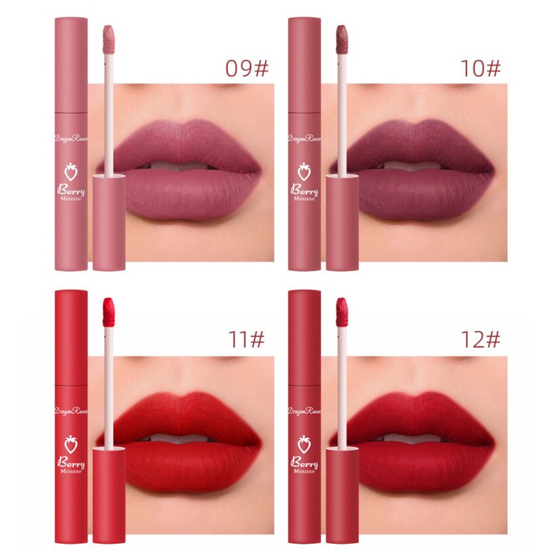 Son Kem Lì Lâu Trôi Chống Dính Cốc 12 Màu Sắc Tùy Chọn