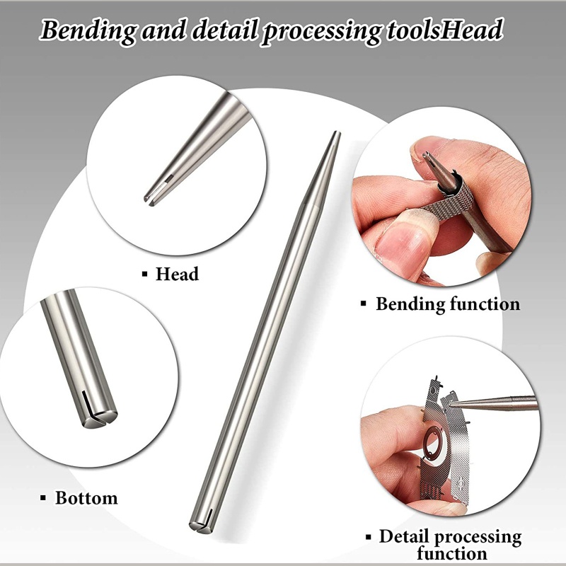 Bộ 7 Dụng Cụ Kim Loại Hỗ Trợ Uốn Cong Cạnh Hình Nón DIY