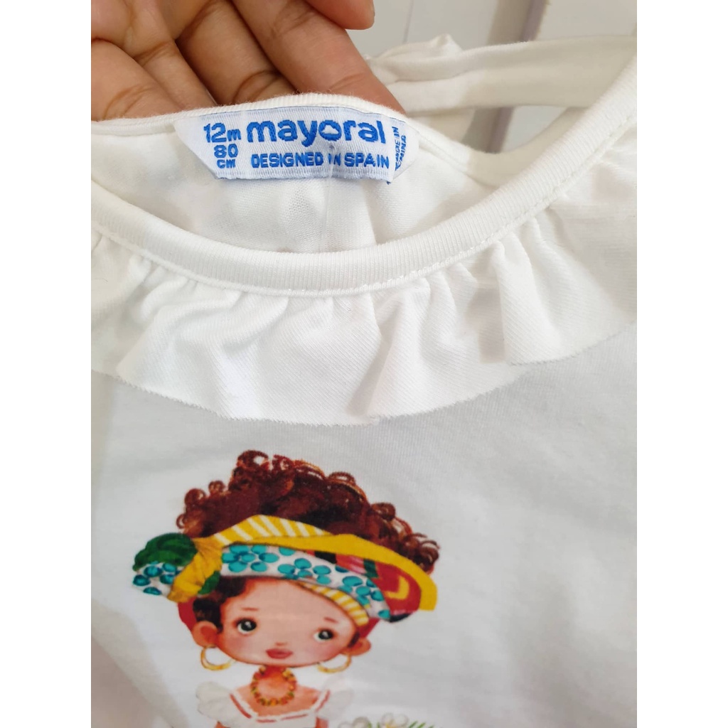 Bộ hè bé gái xuất xịn Mayoral BG cổ bèo