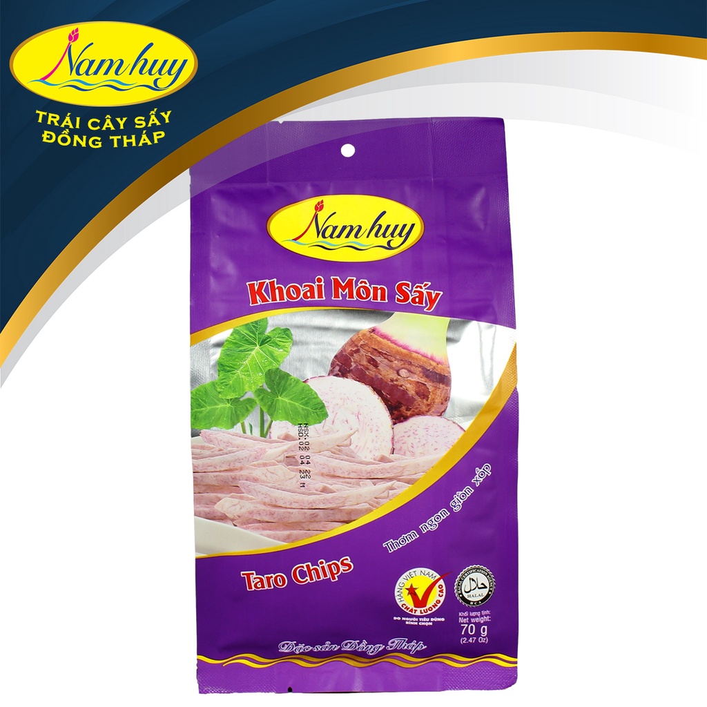 Khoai môn sấy 70G NAM HUY giòn rụm bùi bùi