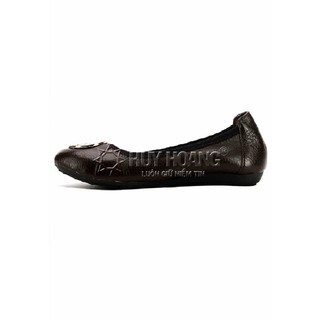 Giày nữ búp bê da bò màu nâu đất PH7907