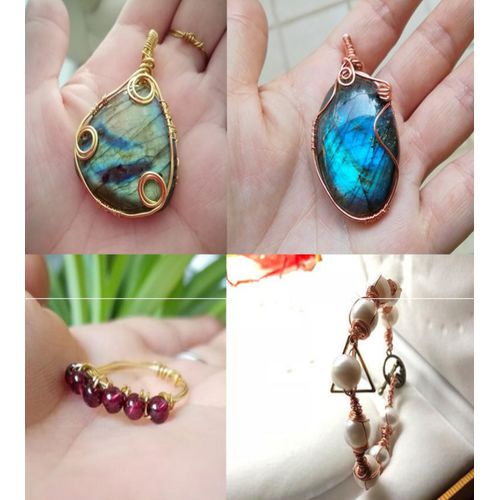 1 Cuộn Dây Đồng 0.2-1mm Màu Bạc/Vàng/Vàng/Vàng/Bạc Làm Vòng Đeo Tay/Trang Sức Thủ Công
