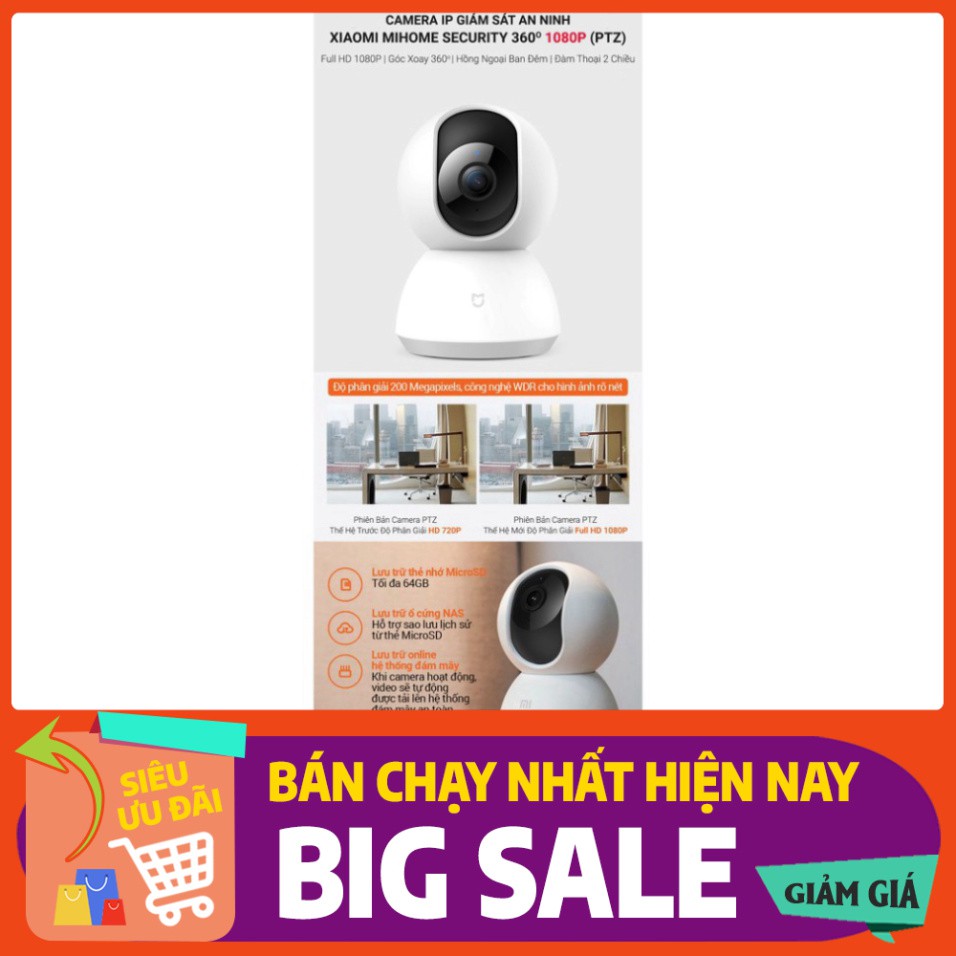 BIG SALE Mi Home Security Camera 360°1080P | BẢO HÀNH 12 THÁNG BIG SALE