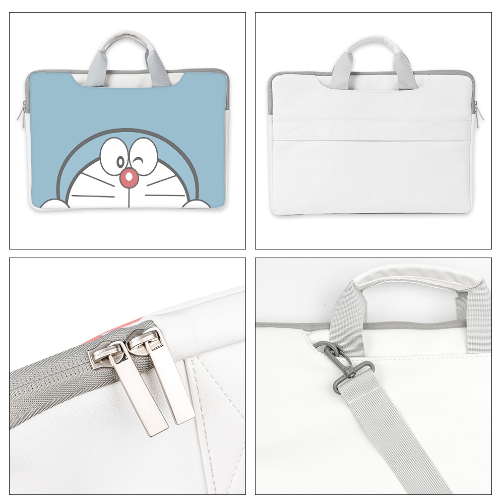 Túi Đựng Laptop Chống Sốc Chống Thấm Nước In Hình Doraemon Đáng Yêu