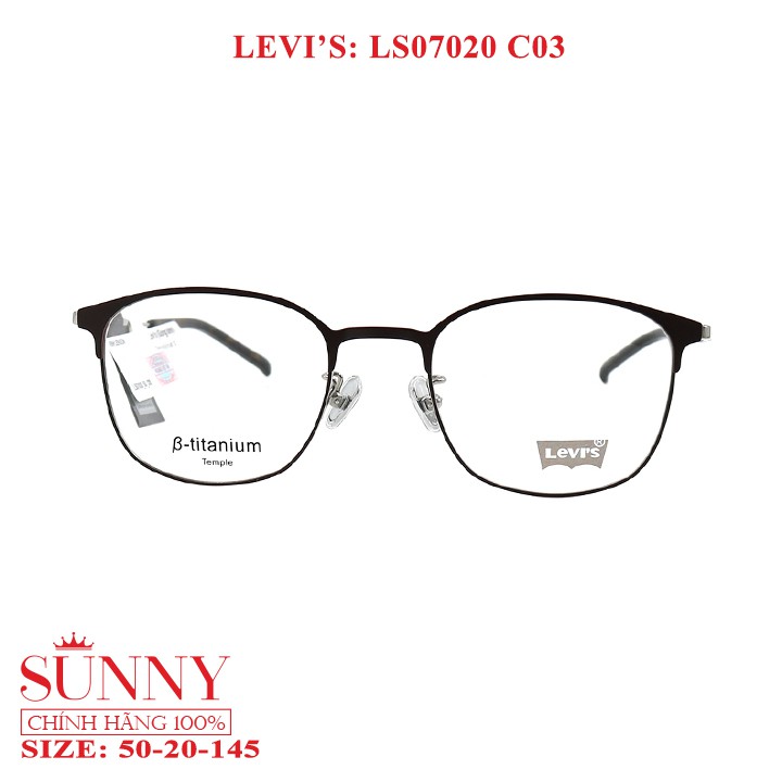 Gọng kính chính hãng nam nữ Levis LS07020 màu sắc thời trang, thiết kế dễ đeo