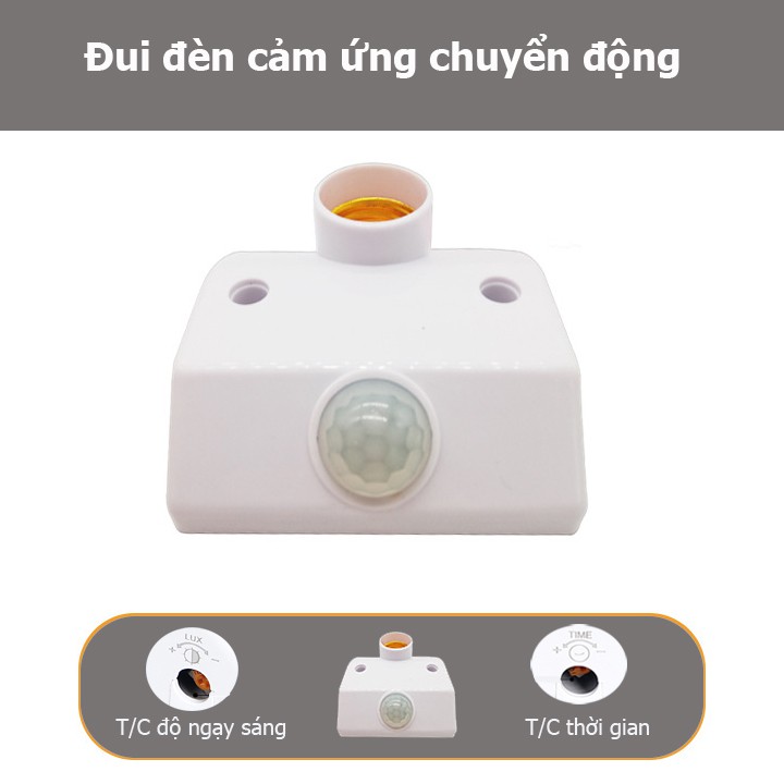 Đui đèn cảm ứng cảm biến chuyển động hồng ngoại