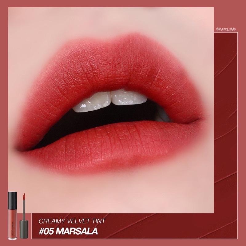 Son Kem Cosnori Creamy Velvet Tint màu 05 MARSALA