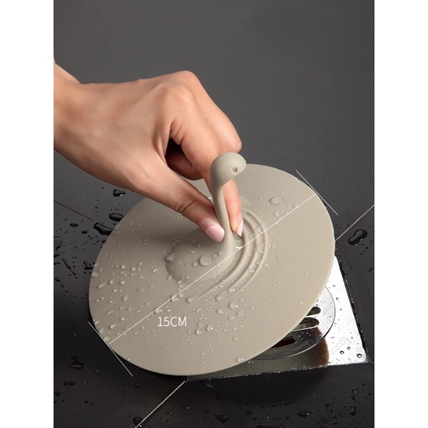 Miếng Silicone Quái vật hồ Loch Ness  khử mùi sàn nắp cống thoát nước khử mùi nhà bếp tròn nút nước nhà vệ sinh
