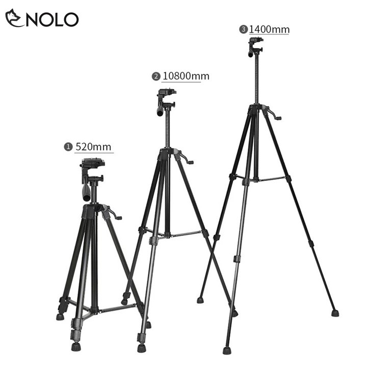 Tripod 3 Chân Dùng Cho Điện Thoại, Máy Ảnh, Máy Quay Model 3366 Chất Liệu Khung Hợp Kim Chịu Tải 2.5kg