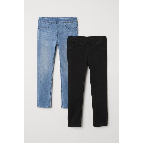 Set 2 quần legging jean bé gái HM H&amp;M size 1.5-2, 2-3, 3-4y_hàng chính hãng Mỹ