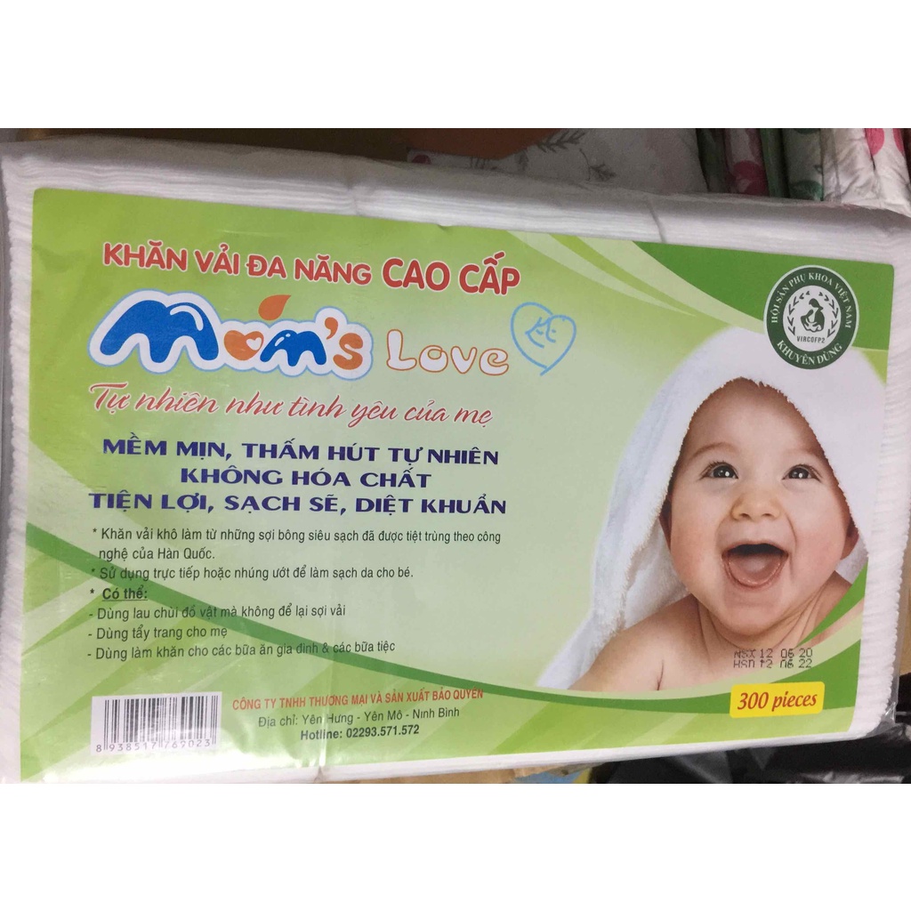 Khăn Vải Lau Đa Năng 300 Tờ Hàng Chuẩn