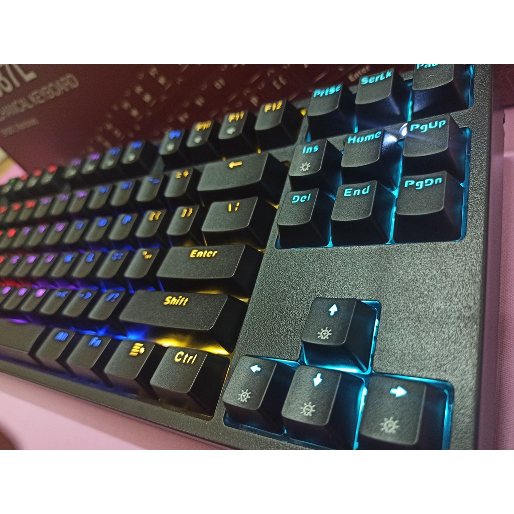 Bàn phím cơ gaming E-DRA EK387L led Rainbow, cáp type C, - Bản mới 2022  HÀNG CHÍNH HÃNG