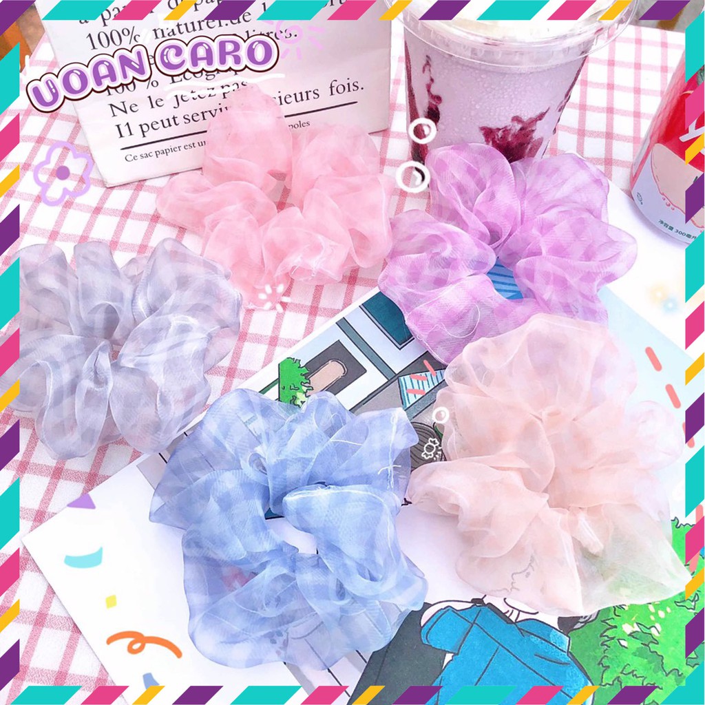 Cột Tóc Scrunchies Voan Caro