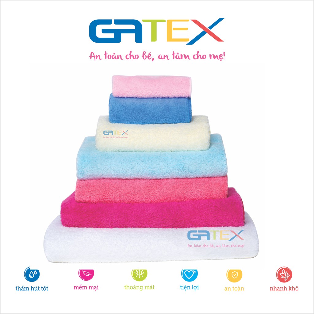 Khăn tắm Microfiber GATEX siêu mềm mịn, siêu thấm hút - DỆT MAY GIA AN