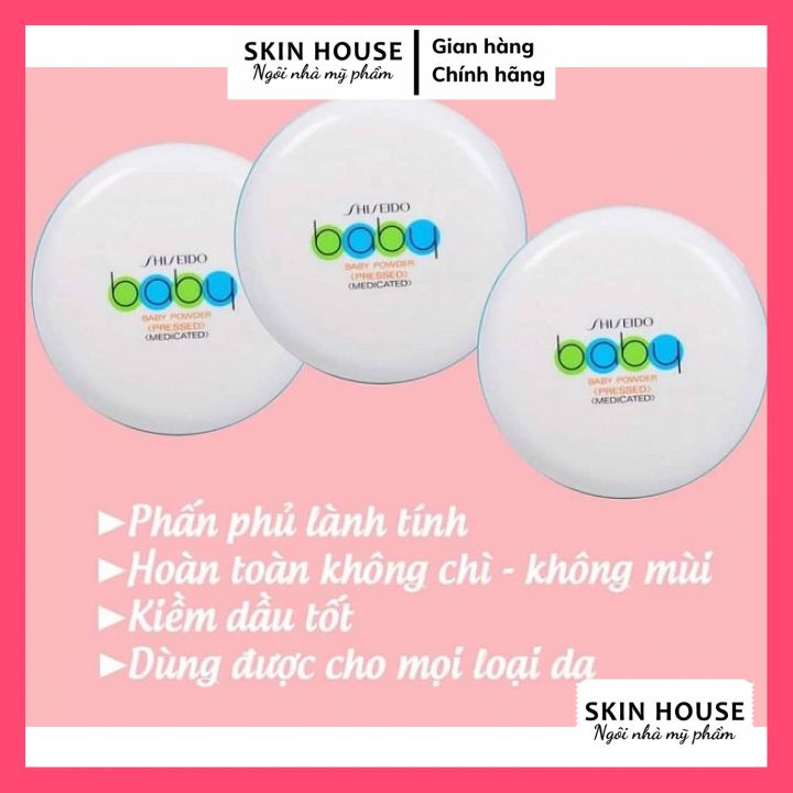 Phấn Phủ Kiềm Dầu Shiseido Baby Powder Pressed Medicated 50gr