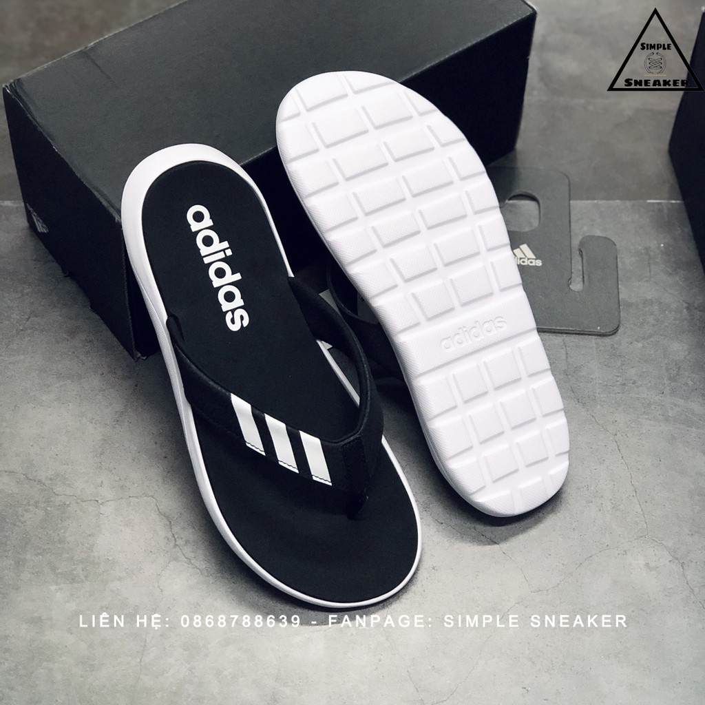 Dép Adidas Xỏ Ngón 💙FREESHIP💙 Dép Kẹp Adidas Auth - Adidas Comfort Flip Flops Core Black Chính Hãng