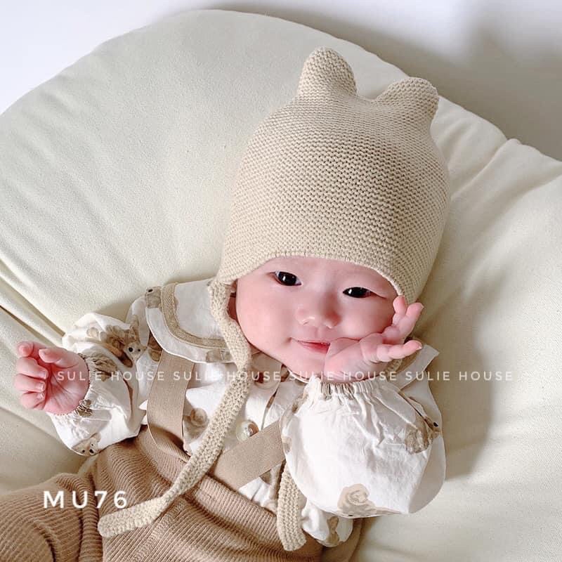 Mũ len tai nhọn phong cách HQ cho bé - MU76