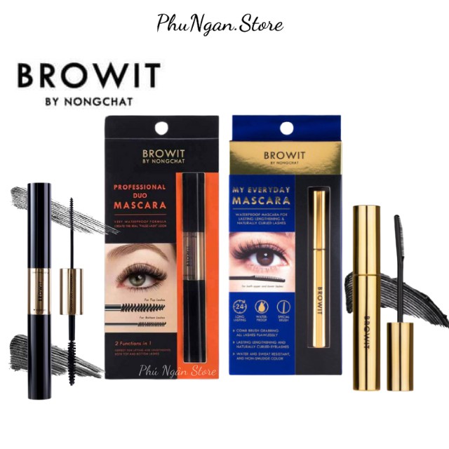 Chuốt mi Mascara Browit by Nongchat Thái Lan (My Everyday, Professional Dou, 2in1 Universal 3D - 3 loại được yêu thích) | BigBuy360 - bigbuy360.vn